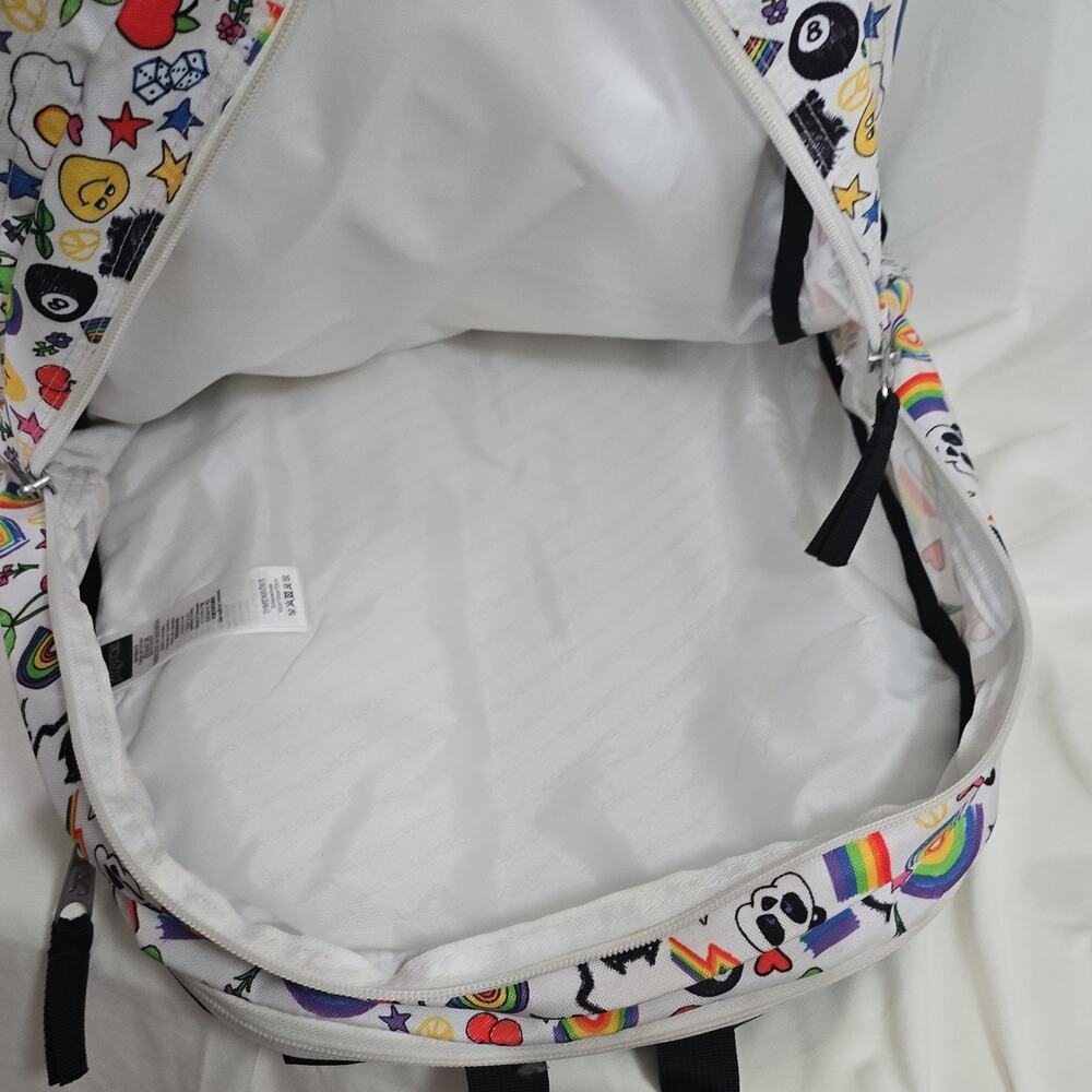 JanSport Big Student Backpack Multicolor Doodle Print Zip School Bag - Picture 8 of 11